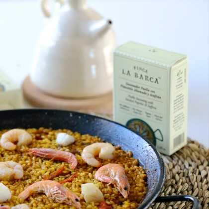 Finca la Barca - paella kit (seasoning, rice and olive oil) & traditional paella pan - 370 gr - Spices - Finca la Barca 2