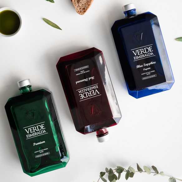 Aceite de Oliva Verde Esmeralda Gemas Pack de Regalo 3 X 500 ml - Degustación - Verde Esmeralda