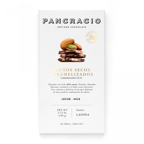 Pancracio - Milk Chocolate - Caramelised nuts - 100g