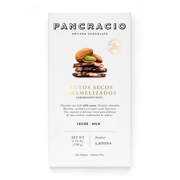 Pancracio - Milk Chocolate - Caramelised nuts - 100g