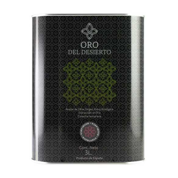 Organic Olive Oil Oro del Desierto Hojiblanca 3 liter canister - Organic olive oil - Oro del Desierto