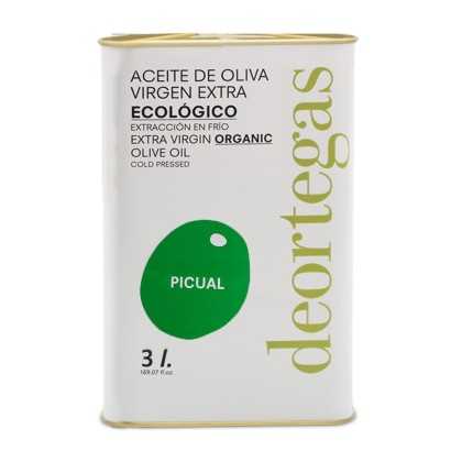 Organic Olive Oil Deortegas Picual 3 Liter Canister - Olive oil in cans - Deortegas