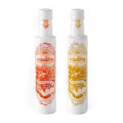 Molino Flavored Olive Oil Set: Mandarin & Lemon – 2 x 250 ml - Oil - Molino