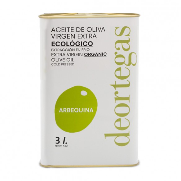 Huile d'Olive Bio Deortegas Arbequina Bidon de 3 Litres