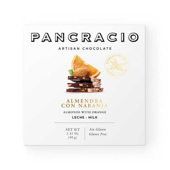 Pancracio - chocolat au lait aux amandes et orange 40 g - Chocolat - Pancracio