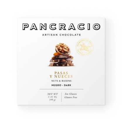 Pancracio - Chocolate negro con pasas y nueces - 40 g - Chocolate - Pancracio