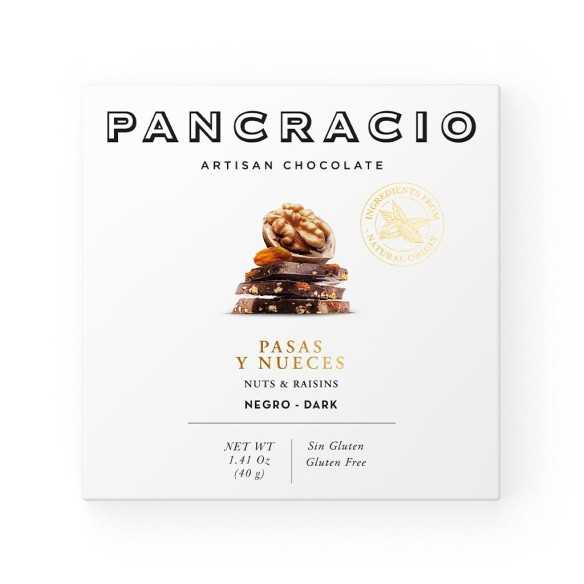 Pancracio - Czekolada gorzka z rodzynkami i orzechami - 40 g - Czekolada - Pancracio