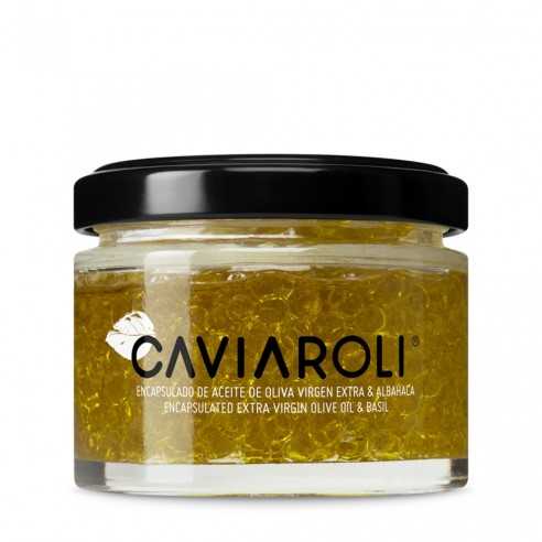 Caviaroli Olivenöl-kaviar gekapseltes Olivenöl mit Basilikum 50g