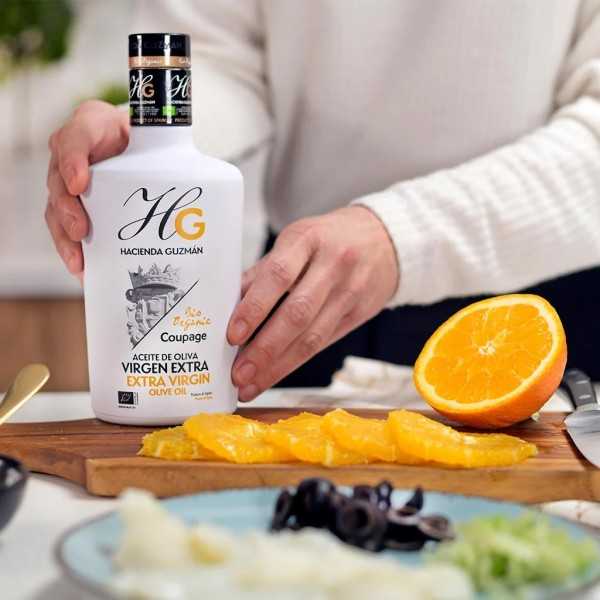 Aceite de Oliva Ecológico Hacienda Guzmán Coupage 500 ml - Aceite de oliva virgen extra - Hacienda Guzmán