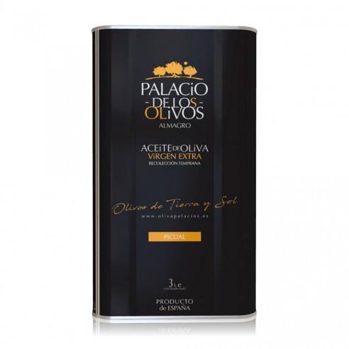 Aceite de Oliva Palacio de Los Olivos - Picual Lata de 3 Litros - Latas - Palacio de los Olivos
