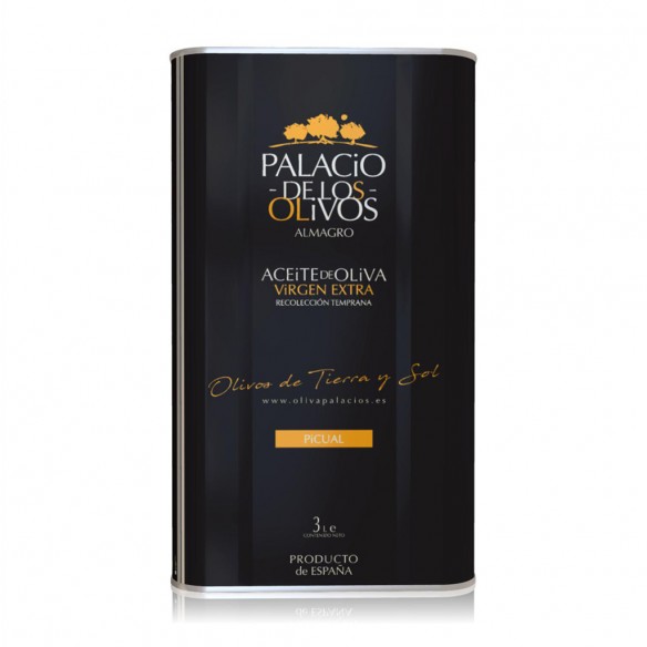 Aceite de Oliva Palacio de Los Olivos - Picual Lata de 3 Litros - Latas - Palacio de los Olivos