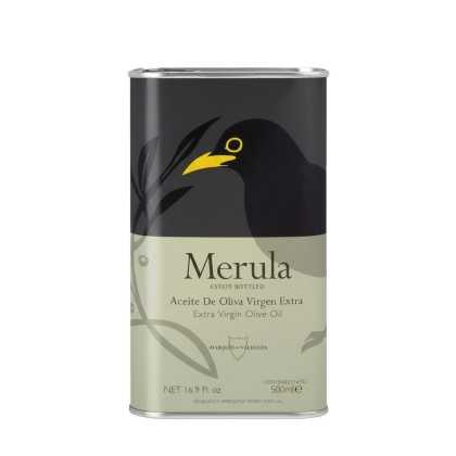 Huile d'olive Merula en bidon de 500ml – Cuvée de qualité pour le plaisir et les grands consommateurs