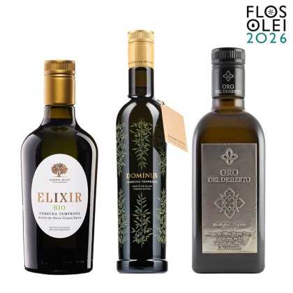 Flos olei 2026 il miglior set di olio d'oliva | Trio premium spagnolo