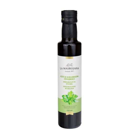 Aromatisiertes Arbequina Olivenöl mit Basilikum La Masrojana 250ml - Aromatisiertes Olivenöl - La Masrojana