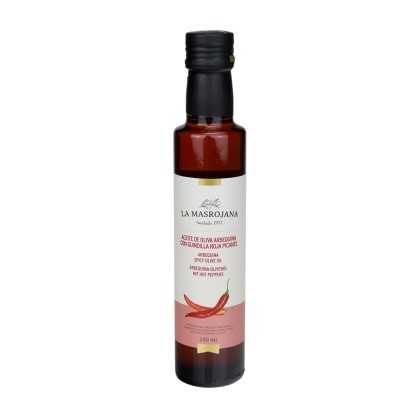 Huile d'Olive Arbequina au piment rouge piquant La Masrojana 250ml - Assaisonnées - La Masrojana
