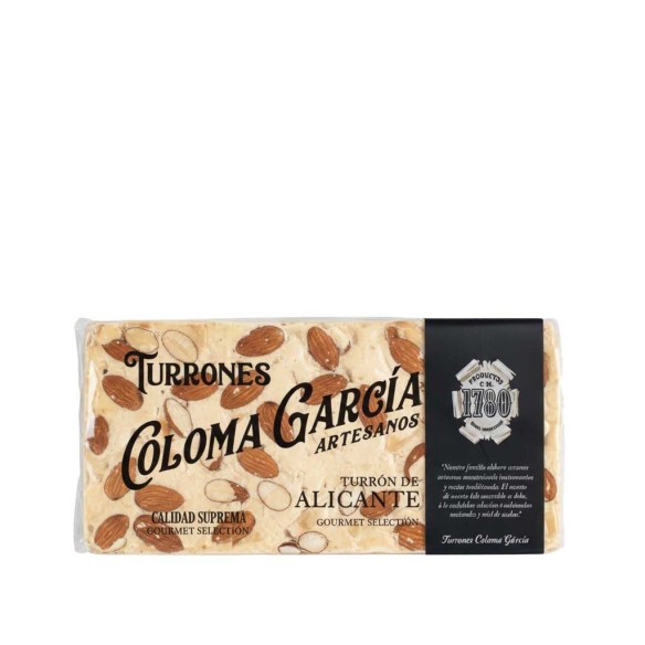 Turrón de Alicante Gourmet Selection – Coloma García – 200 g