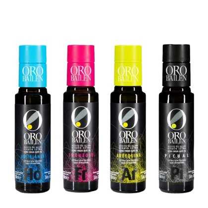 Oro Bailén Verkostungsset 4x100 ml | Premium-Olivenöl-Probierpaket