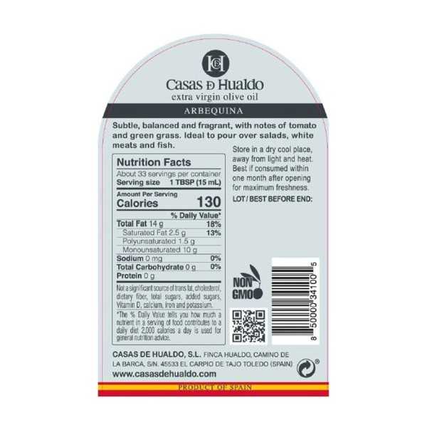 Casas de Hualdo Arbequina Mild 500 ml – Mildes & Fruchtiges Olivenöl