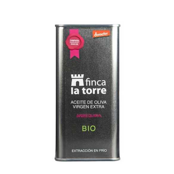 Organic olive oil Finca la Torre Selección Arbequina 500 ml – Mild & fruity in a canister