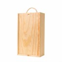 Wooden gift box for two bottles (bottles not included)