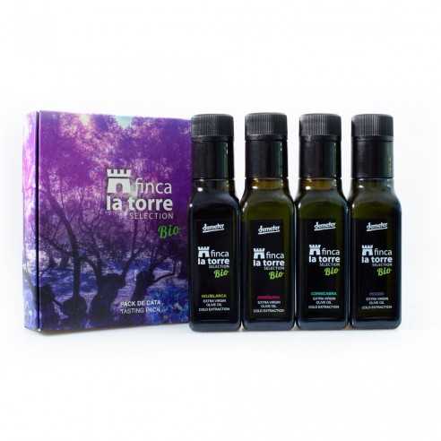 Finca la Torre Geschenkbox aus 4 Sortenreinen Olivenölen 