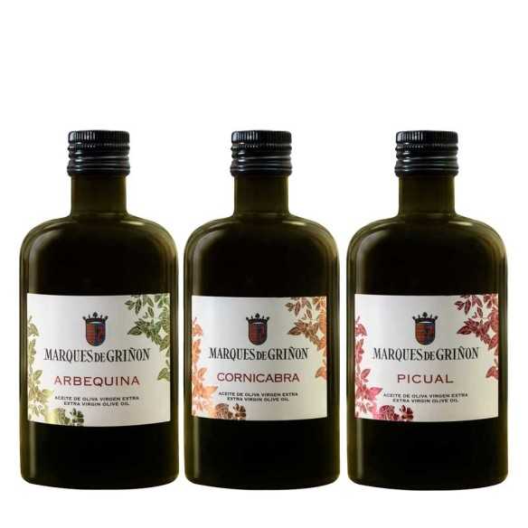 Aceite de Oliva Marqués de Griñón Pack Monovarietales 3×500 ml