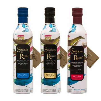 Olive Oil Set Señoríos de Relleu delicate - medium - intense 500ml - Olive oil - Senoríos de Relleu
