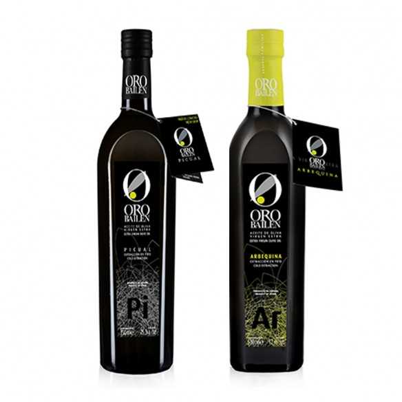 Olive Oil Set Oro Bailen Arbequina and Picual 500ml