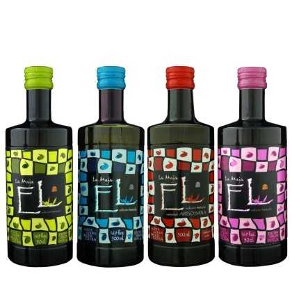 Huile d’Olive Edición Limitada La Maja Arbosana, Arróniz, Koroneiki, Tosca 4X 500 ml - Huile d'olive extra vierge - Agrícola...