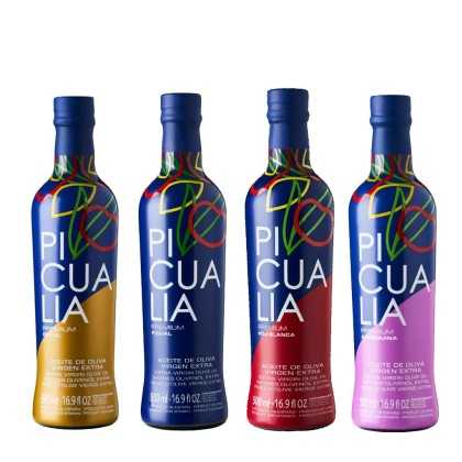 Picualia Premium Set 4x500ml - Arbequina & Picual & Royal & Hojiblanca