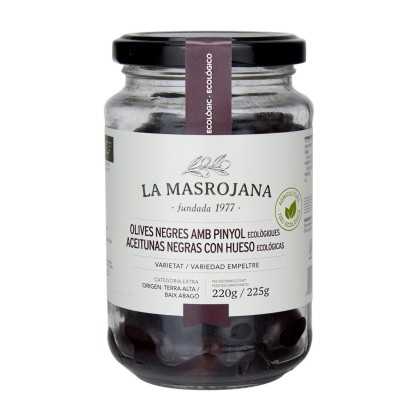 Czarna organiczna oliwka z Aragonii La Masrojana 220g - Oliwki - La Masrojana