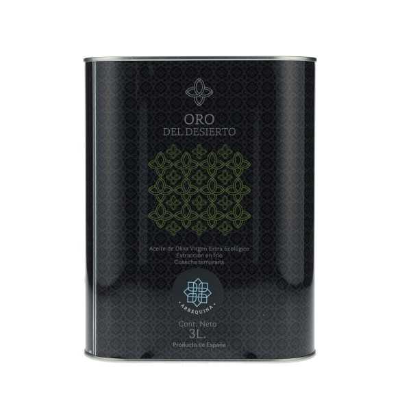Organic Olive Oil Oro del Desierto Arbequina 3 Liters – Mild & Fruity