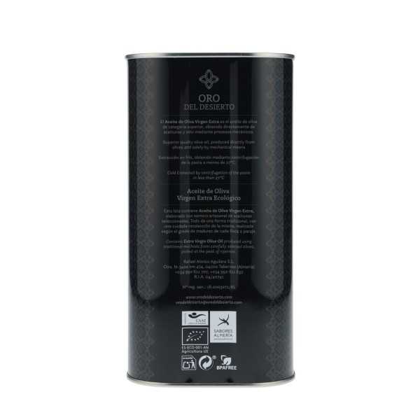 Organic Olive Oil Oro del Desierto Arbequina 3 Liters – Mild & Fruity