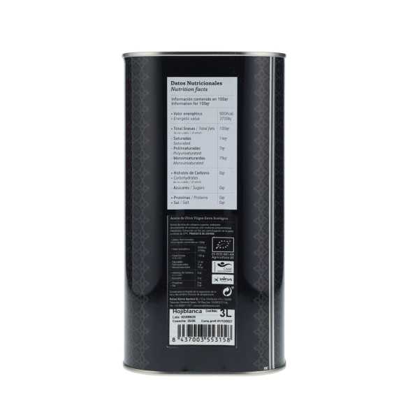 Organic olive oil Oro del Desierto Hojiblanca – buy 3-liter canister online