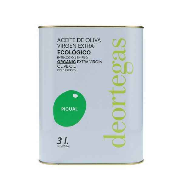 Deortegas Picual Organiczna oliwa z oliwek 3-litrowy kanister – intensywny smak