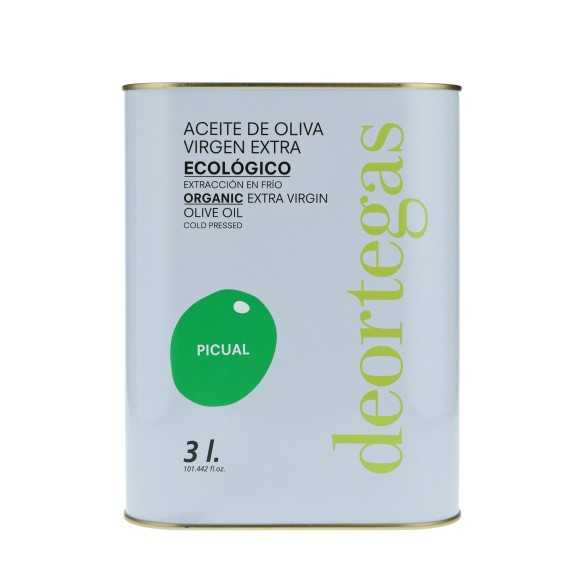 Deortegas Picual Organiczna oliwa z oliwek 3-litrowy kanister – intensywny smak