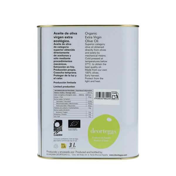 Deortegas Coupage Organic Olive Oil – 3-liter canister | Harmonious & Practical