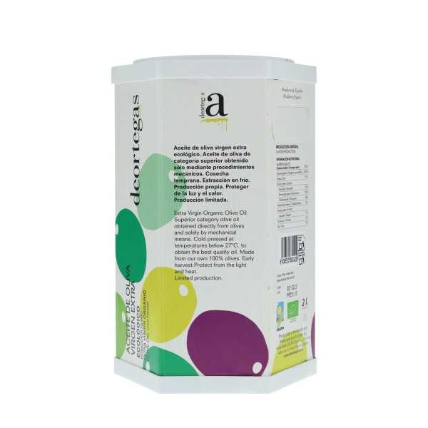 Organiczna oliwa z oliwek Deortegas Picual w 2-litrowym opakowaniu w pudełku