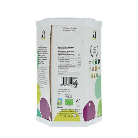 Organiczna oliwa z oliwek Deortegas Picual w 2-litrowym opakowaniu w pudełku
