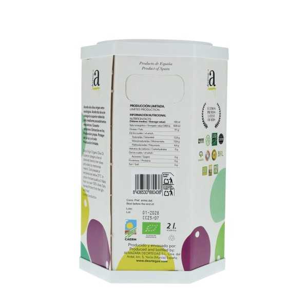 Deortegas Cornicabra Organic Olijfolie in een canister van 5 liter