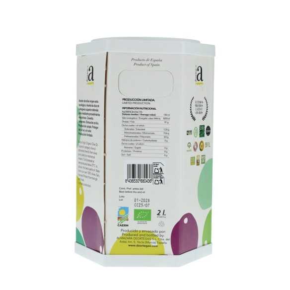 Deortegas Cornicabra Organic Olijfolie in een canister van 5 liter