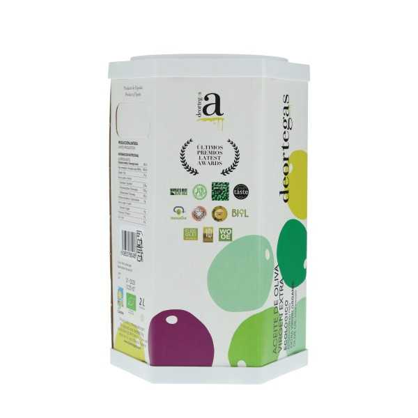 Deortegas Cornicabra Organic Olijfolie in een canister van 5 liter