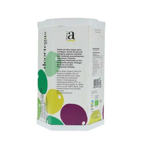 Deortegas Cornicabra Organic Olijfolie in een canister van 5 liter