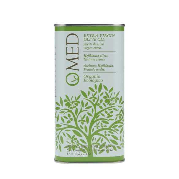 O-Med Hojiblanca ORGANIC Olive Oil 1-liter canister – Intensive & sustainable
