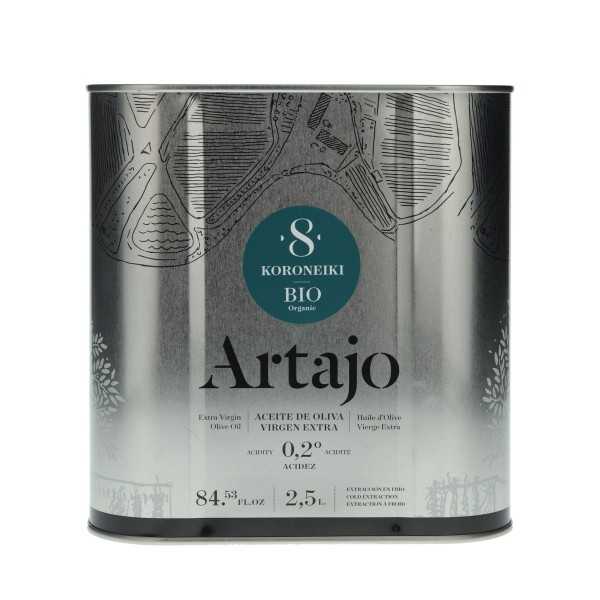 Økologisk Olivenolie Artajo 8 Koroneiki 2,5L Dåse | Premium EVOO