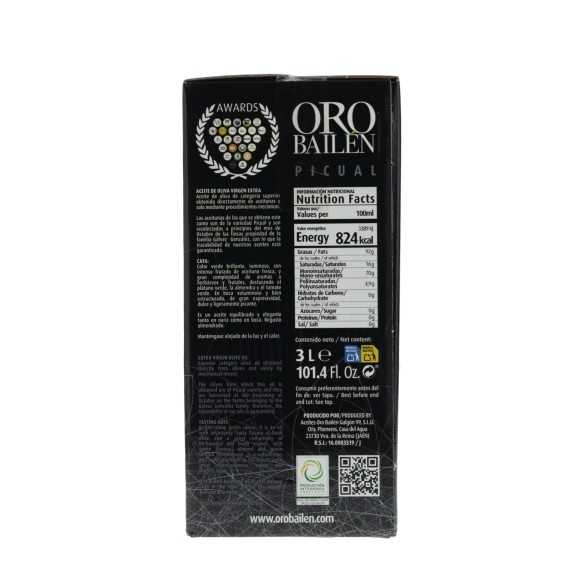 Oro Bailen Picual oliwa z oliwek Reserva znajoma, w 3-litrowym worku w pudełku