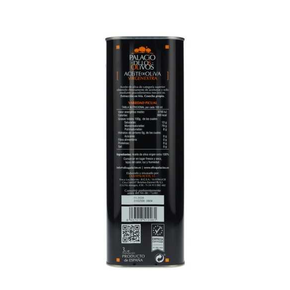 Palacio de Los Olivos Picual – 3-liter canister | Buy intense olive oil online
