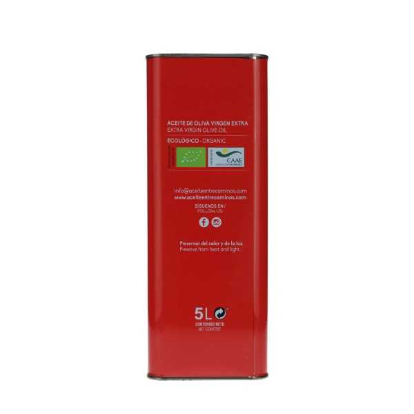 Entre Caminos Bio Olive Oil 5L Can| Hojiblanca