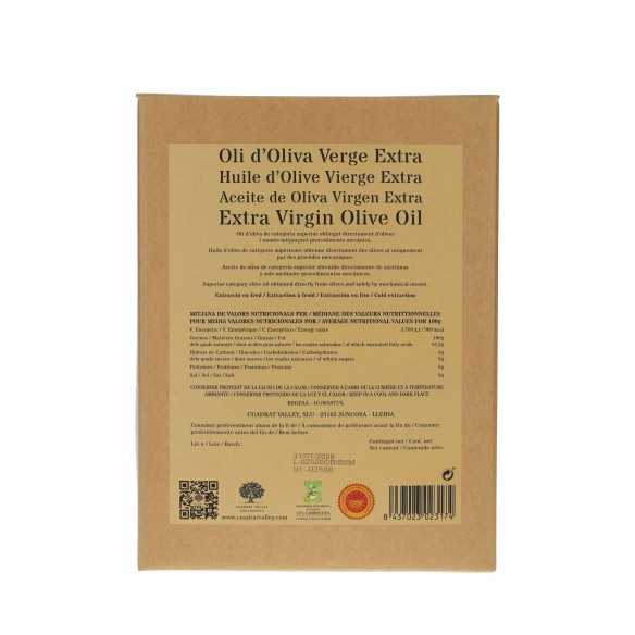 Cuadrat Valley Bio-Arbequina 5L Bag in Box | DOP Les Garrigues