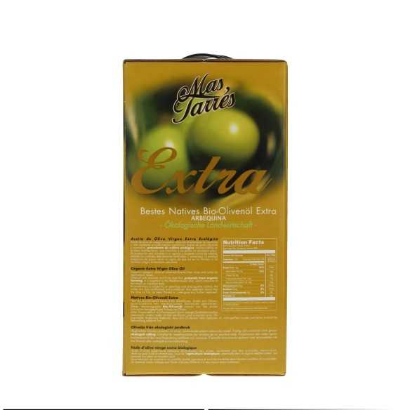 Mas Tarrés Organic Arbequina 5L - Evoo taske i boks | Olis Sole